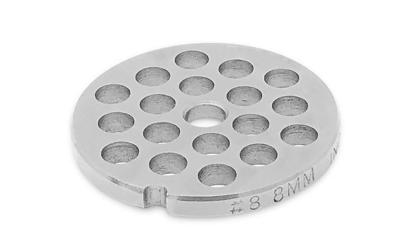 Tesor #8 Stainless Steel Replacement Plate Disc Blade for Meat Grinder (5/16") - Image 1